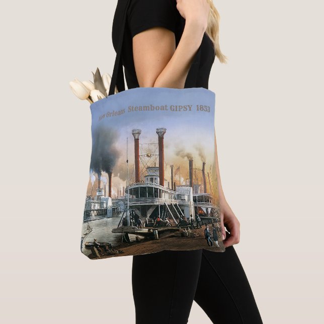 New Orleans Steamboat GIPSY 1953 Tote Bag (Close Up)