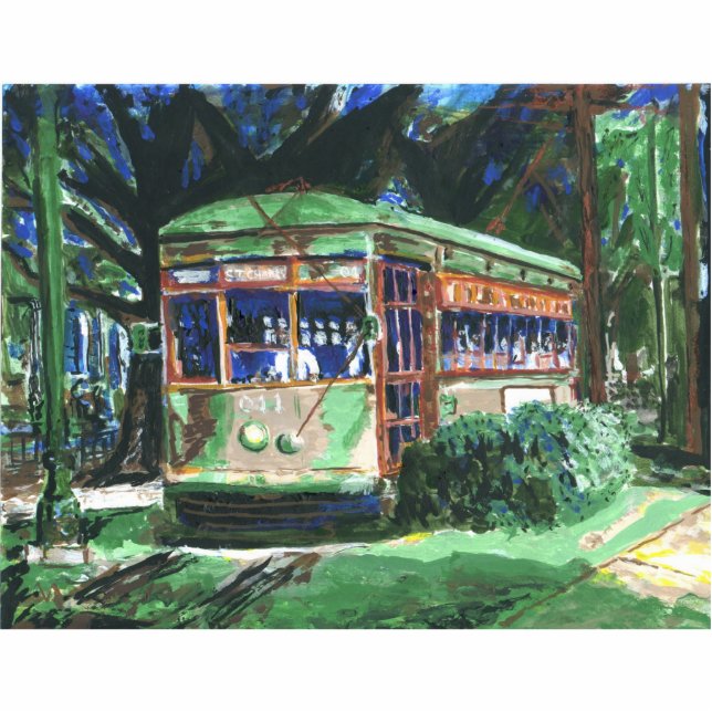 New Orleans Street Car Standing Photo Sculpture (Front)
