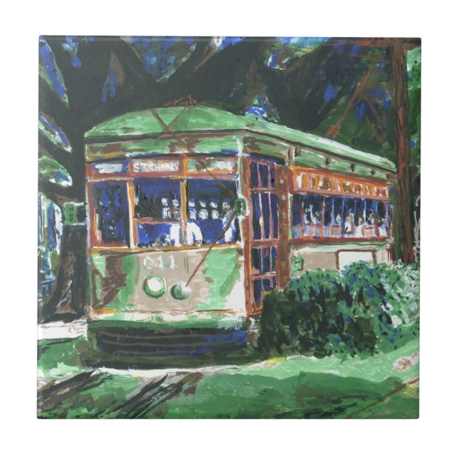 New Orleans Street Car Tile (Front)