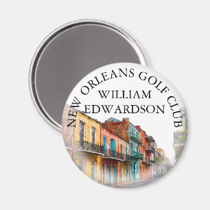 New Orleans Street Personalised Golf Club Name Magnet