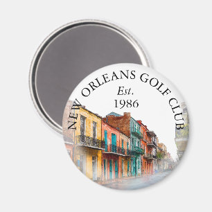 New Orleans Street Personalised Golf Club Name Magnet