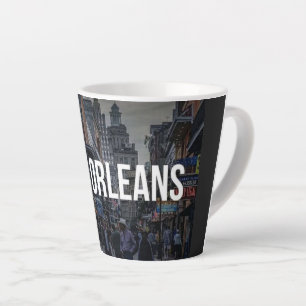 New Orleans Street Scene Art Print Vibrant Citys Latte Mug