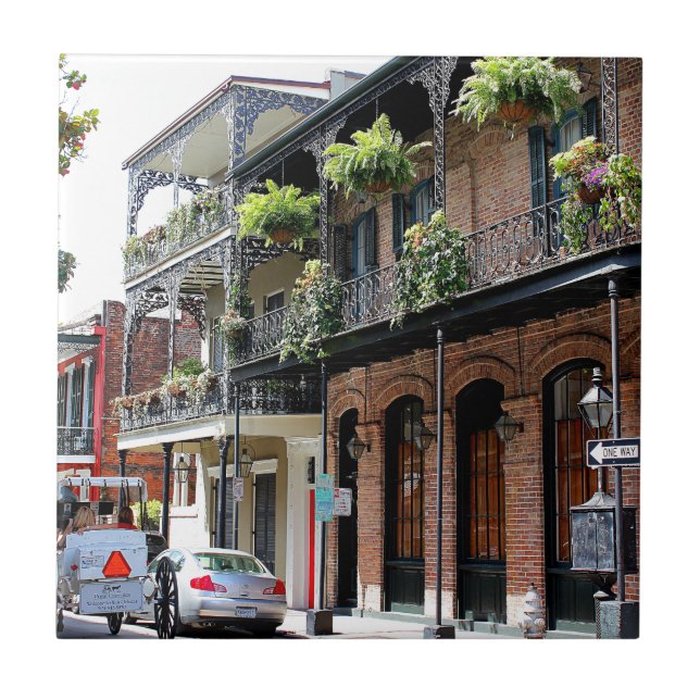 New Orleans Street Scene Tile (Front)