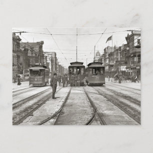 New Orleans Streetcars, 1907 Postcard