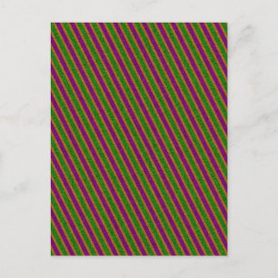 New Orleans Stripe Glitter Postcard