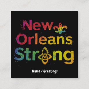 New Orleans Strong 2025 Inspiring NOLA Pride Square Business Card