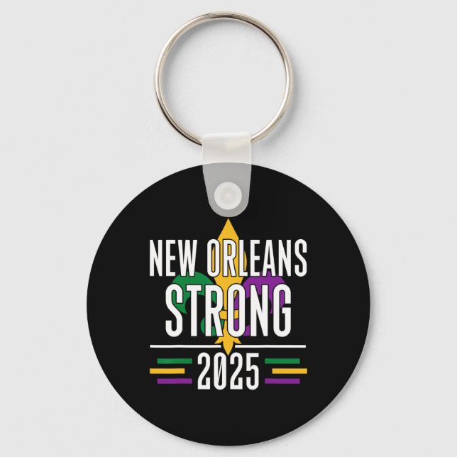 New Orleans Strong 2025 Unity Fleur De Lis Mardi G Key Ring (Front)