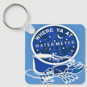 New Orleans Symbols French Quarter Metre Cover Mag Key Ring