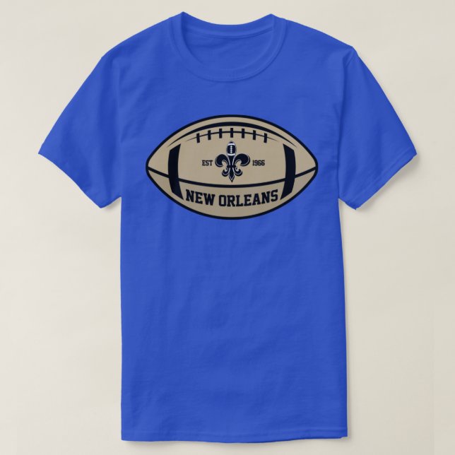 New Orleans Team Colours Football T-Shirt (Design Front)