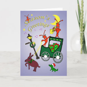 New Orleans Themed Season's Greetings Holiday Card