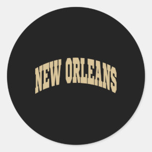 New Orleans - Throwback Design - Clic  Classic Round Sticker