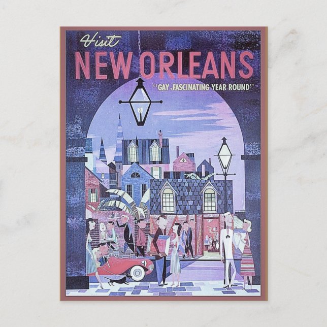 New Orleans vintage travel Postcard (Front)