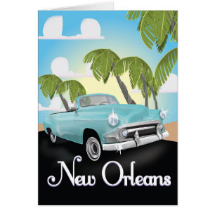 New Orleans vintage travel poster.