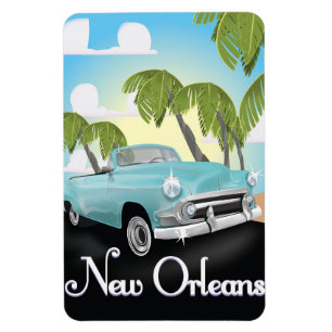 New Orleans vintage travel poster. Magnet