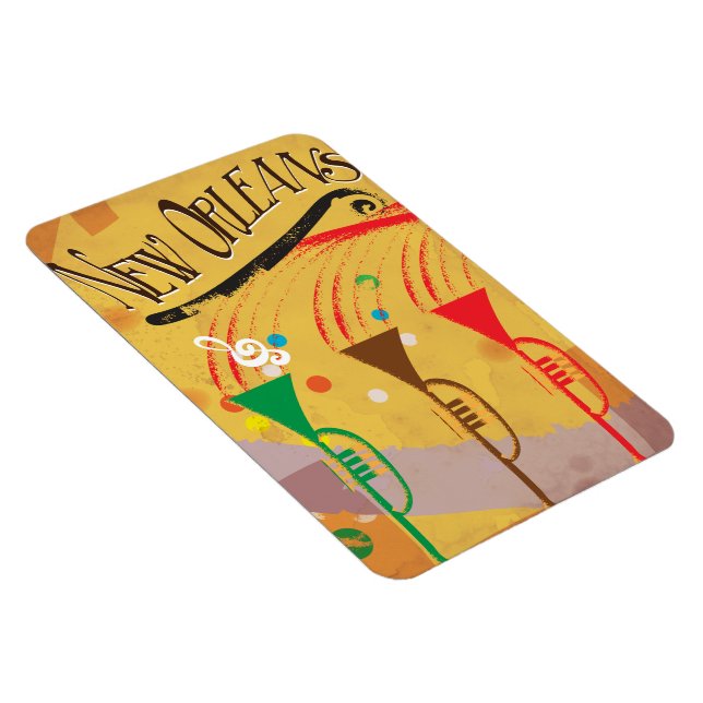 New Orleans Vintage Travel poster Magnet (Right Side)
