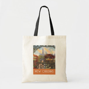 New Orleans vintage travel style Tote Bag