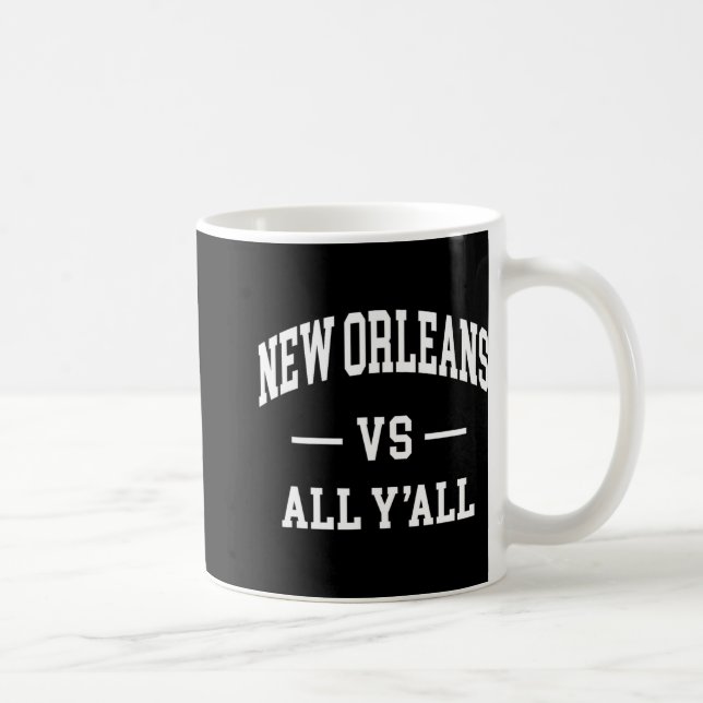 New Orleans Vs All Y'all - Throwback Design - Clic Coffee Mug (Right)