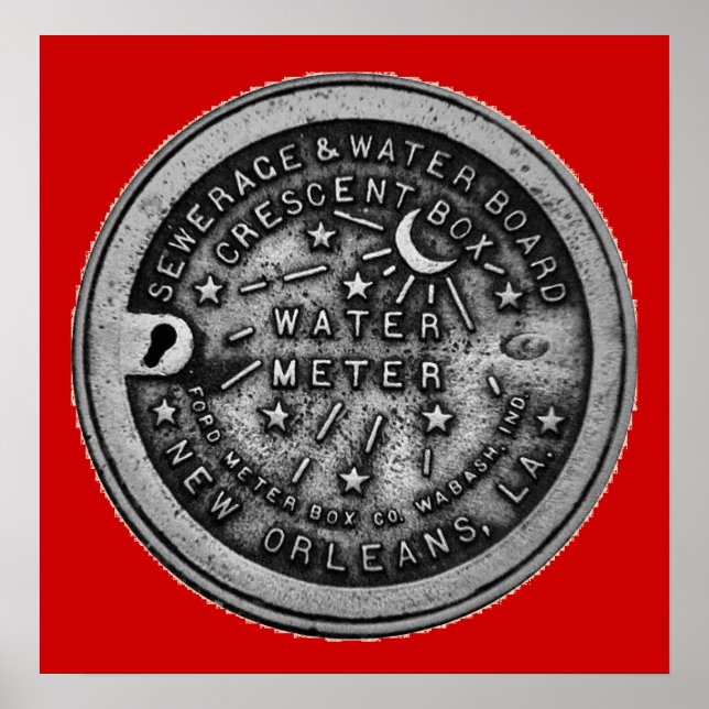 New Orleans Water Meter Wall Art (Front)