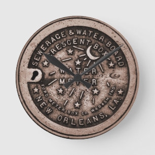 New Orleans Water Metre Cover Clock Face