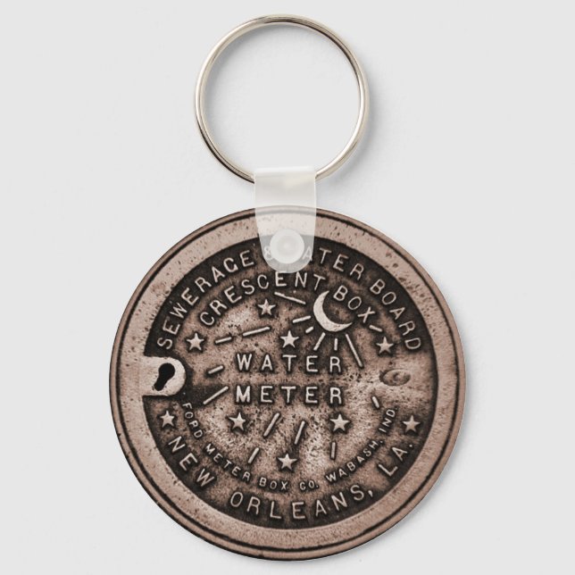 New Orleans Water Metre Cover Keychain (Front)