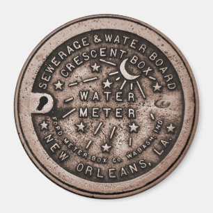 New Orleans Water Metre Cover Magnet