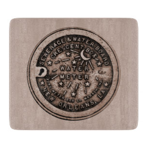 New Orleans Water Metre Lid Cutting Board