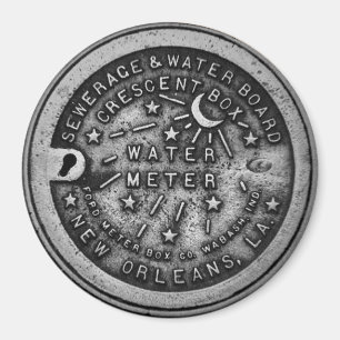 New Orleans Water Metre Lid Magnet