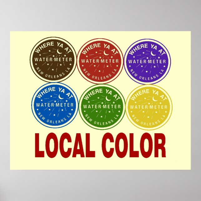 New Orleans Water Metre Local Colours Poster (Front)