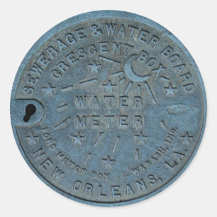 New Orleans Water Metre photo Classic Round Sticker