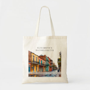 New Orleans Watercolor Bachelorette Weekend Tote Bag