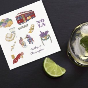 New Orleans Wedding  Napkin