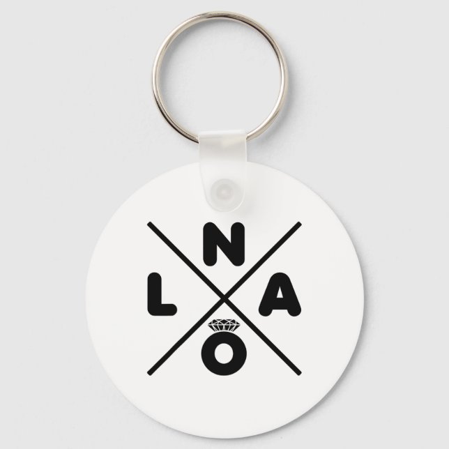 New Orleans Wedding Nola Bachelorette Party Groom  Key Ring (Front)