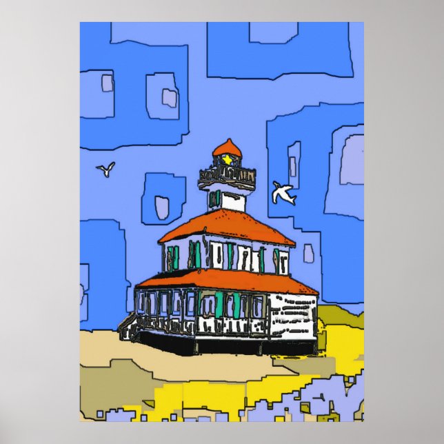 New Orleans West End Lighthouse Poster (Front)