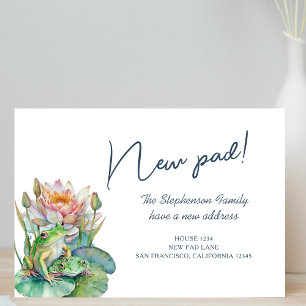 New Pad Cute Watercolor Frogs We've Moved Announcement