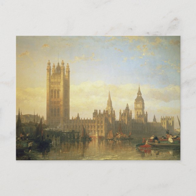 New Palace of Westminster from the River Thames Postcard (Front)