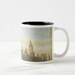 New Palace of Westminster from the River Thames Two-Tone Coffee Mug