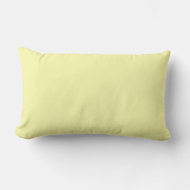 New Pale Yellow Solid Lumbar Pillow Gift (Front)