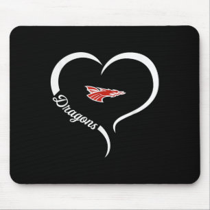 New Palestine Dragons Logo Half Heart Slogan Hs Mouse Mat
