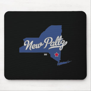 New Paltz New York Ny Map  Mouse Mat