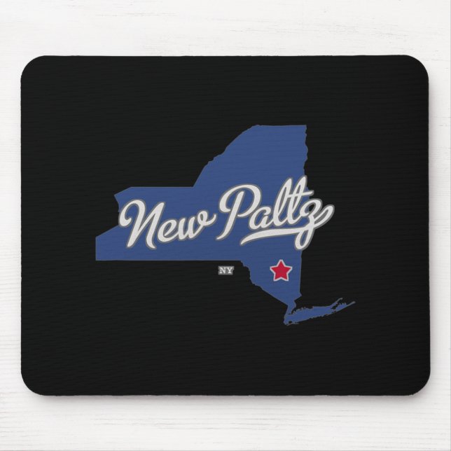 New Paltz New York Ny Map  Mouse Mat (Front)