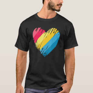 New Pansexual Flag Lgbt Heart Colours Pan Pride Fl T-Shirt