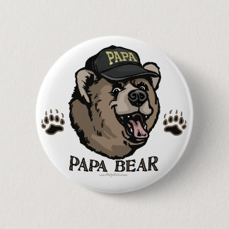 New Papa Bear Father's Day Gear 6 Cm Round Badge