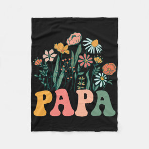 New Papa Wildflower First Birthday &amp; Baby Show Fleece Blanket