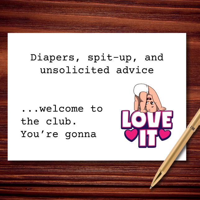 New Parent Club Initiation Sarcastic Baby Congrats Card (Creator Uploaded)