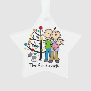 New Parents Baby Girl, Cat Holiday Ornament