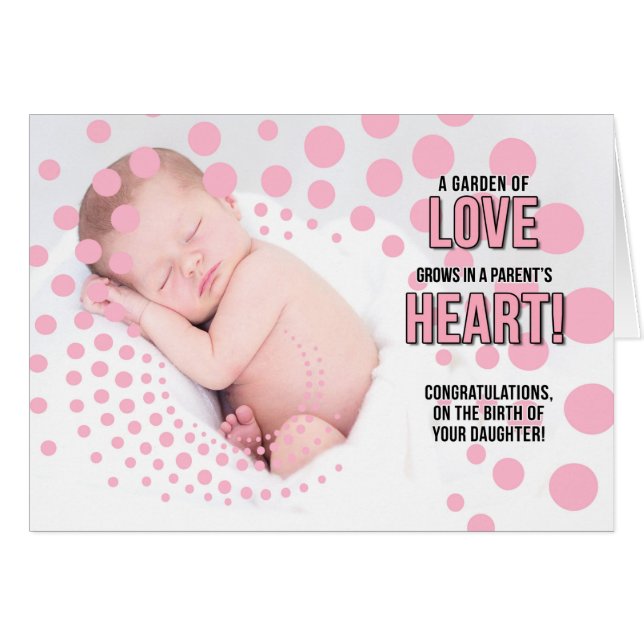 New Parents Congratulations Daughter's Birth (Front Horizontal)