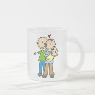 New Parents New Baby T-shirts and Gifts Frosted Glass Coffee Mug