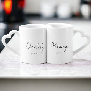 New Parents Personalised Established Year Coffee Mug Set