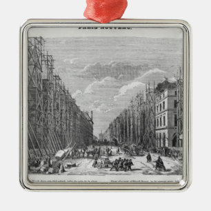 New Paris, view of a part of Rivoli street Metal Tree Decoration