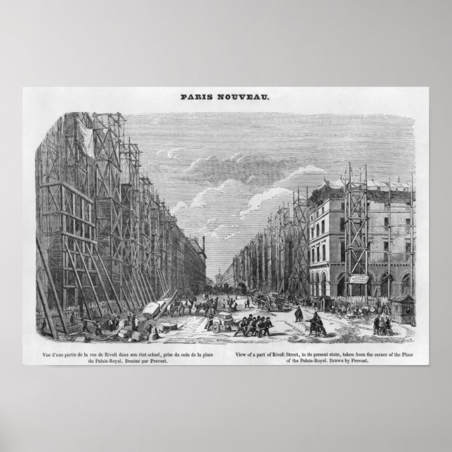 New Paris, view of a part of Rivoli street Poster (Front)